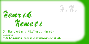 henrik nemeti business card